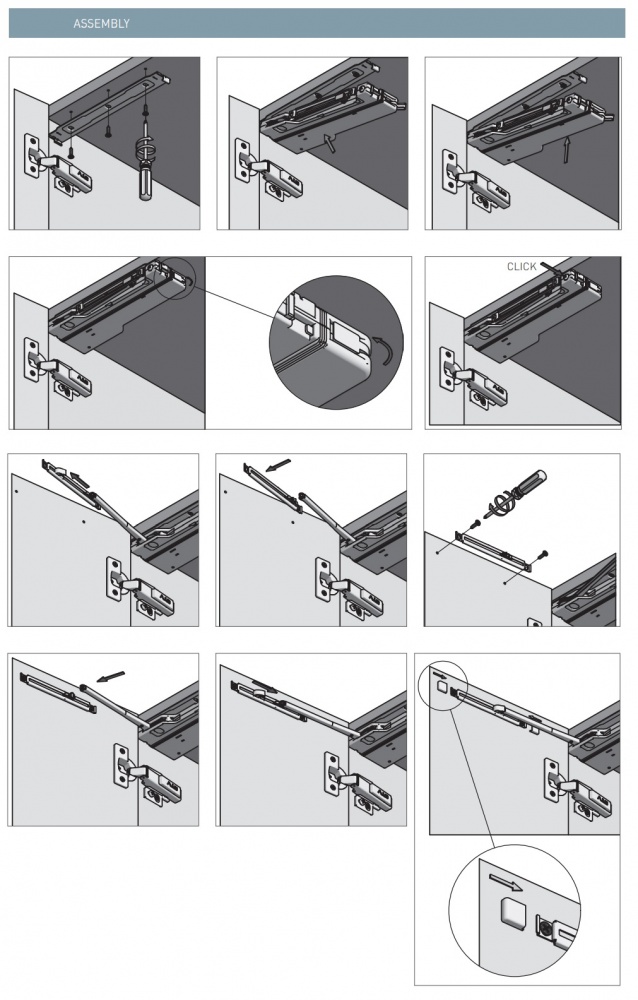 Push to Open and Soft Close Mechanism for Standard Fronts